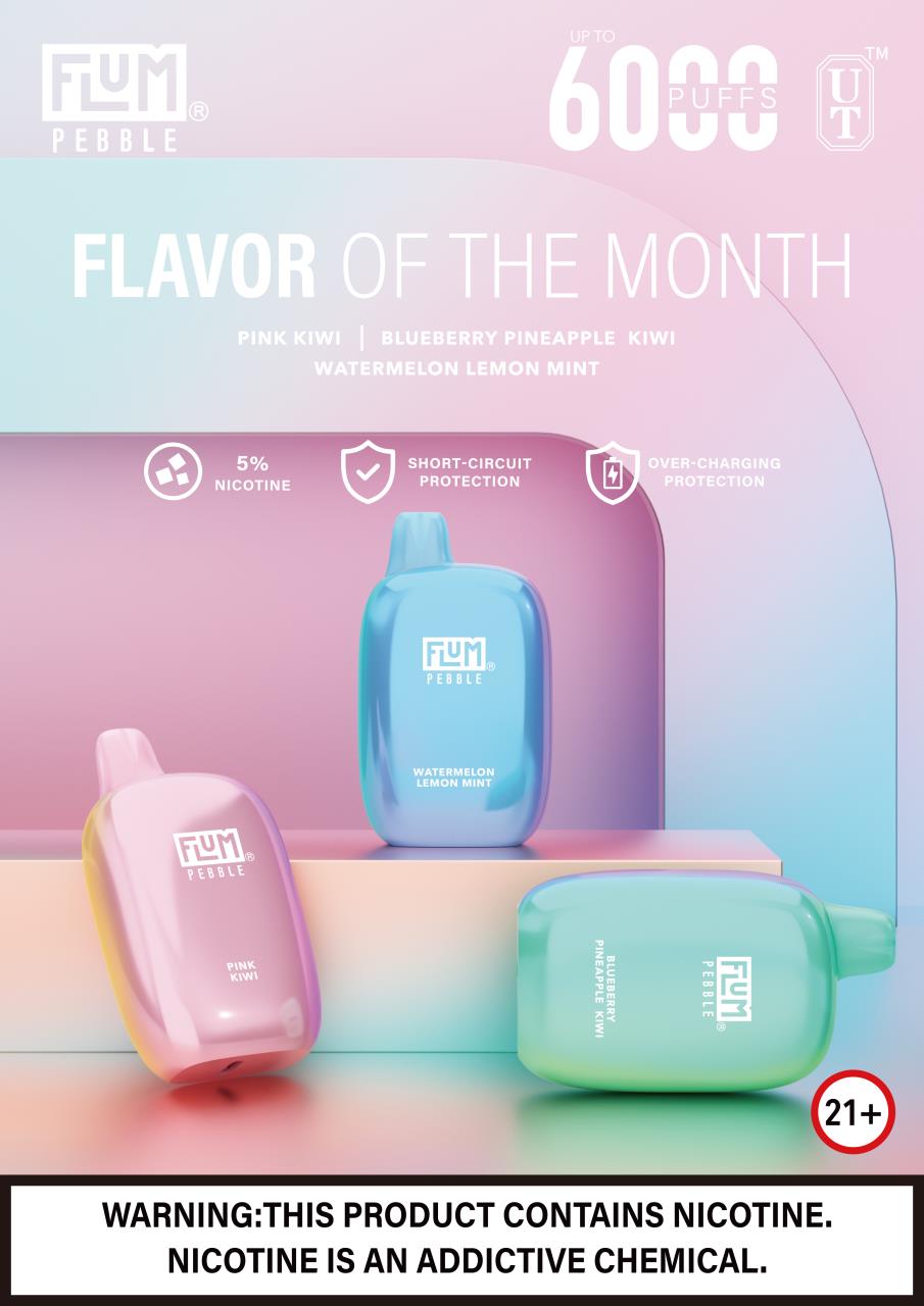 New Flavor !!! FLUM Pebble 6000 Puffs Rechargeable