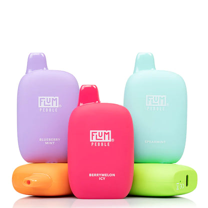 spearmint flum pebble FLUM Pebble 6000 Puffs Disposable Vape Rechargeable 5% Nicotine – WT VAPE