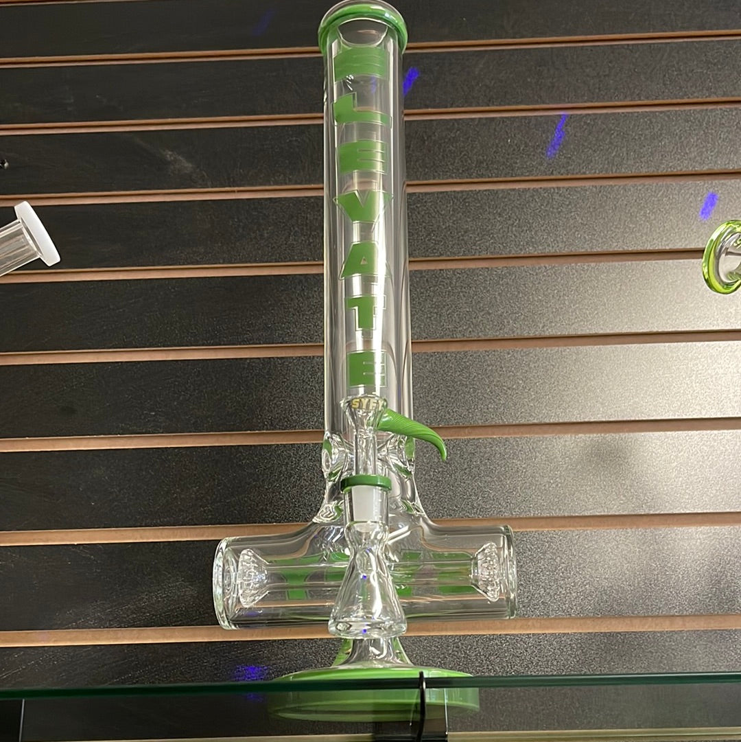 SYFY Glass Water Pipe w Inline Diffusion, Upright